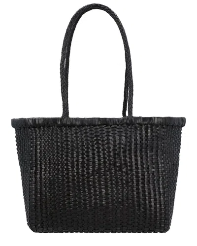Dragon Diffusion B Weave Small Leather Shoulder Bag In Black