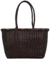 Dragon Diffusion B Weave Small Leather Shoulder Bag In Brown