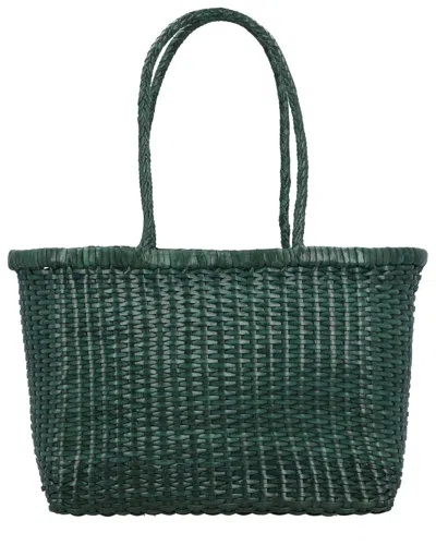 Dragon Diffusion B Weave Small Leather Shoulder Bag In Green