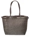 Dragon Diffusion B Weave Small Leather Tote In Black