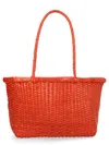 Dragon Diffusion B Weave Small Orange Tote Bag In Red