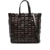 Dragon Diffusion Leather Woven Tote Bag In Black