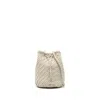 Dragon Diffusion Pompom Double Jump Leather Bag In Beige