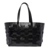 Dragon Diffusion Woven Rectangular Tote Bag With Dual Handles In Black