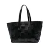 Dragon Diffusion Woven Rectangular Tote Bag With Dual Handles In Black