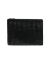 Dragon Diffusion Woven Leather Clutch Bag In Black