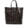 Dragon Diffusion Leather Woven Tote Bag In Black