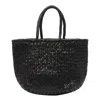 Dragon Diffusion Woven Texture Tote Bag With Dual Handles In Black