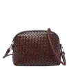 Dragon Diffusion Rectangular Woven Texture Shoulder Bag In Brown