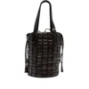 Dragon Diffusion Leather Woven Bucket Bag In Black