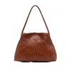 Dragon Diffusion Woven-leather Shoulder Bag In Brown