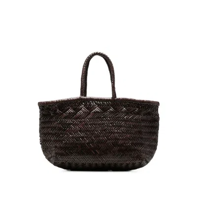 Dragon Diffusion Triple Jump Big Bamboo Leather Bag In Brown