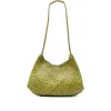 Dragon Diffusion Woven Leather Shoulder Bag In Green