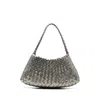 Dragon Diffusion Rosanna Mini Hand Bag In Gunmetal Leather In Silver
