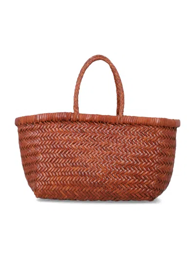 Dragon Diffusion Bamboo Handwoven Tote Bag In Brown