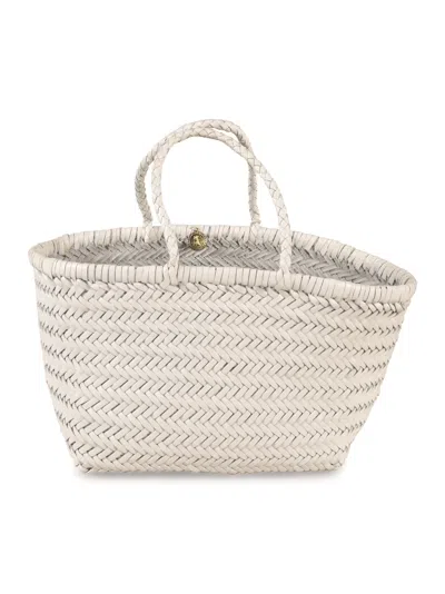 Dragon Diffusion Bamboo Triple Jump Basket Tote Tote In White
