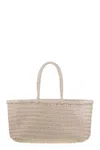 Dragon Diffusion Bamboo Triple Jump Big - Woven Leather Bag In Sand