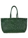 Dragon Diffusion Bamboo Triple Jump Big 3x Jump Design Basket 46x22x15 In Parrot Green