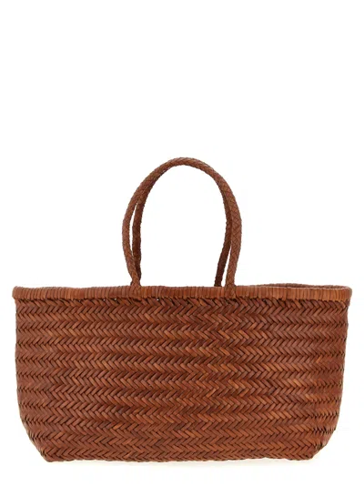 Dragon Diffusion Bamboo Triple Jump Large Shoulder Bag In Brown