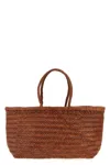 Dragon Diffusion Large Bamboo Triple Jump Chevron-weave Shoulder Bag In Brown