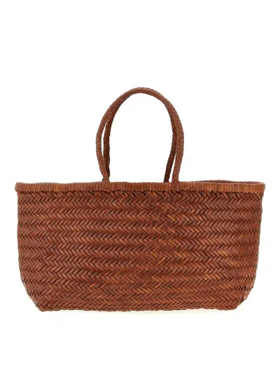 Dragon Diffusion Bamboo Triple Jump Large Shoulder Bag In Brown