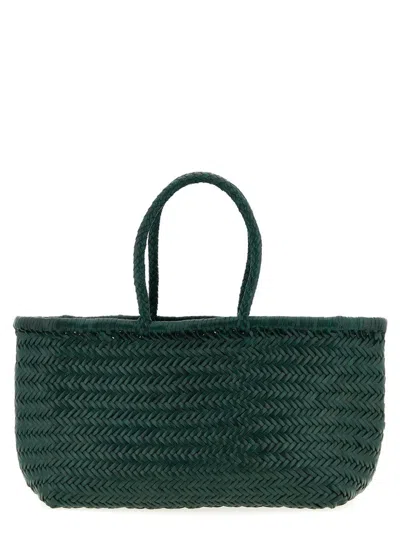 Dragon Diffusion Bamboo Triple Jump' Large Shoulder Bag In Green