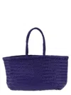 Dragon Diffusion Large Bamboo Triple Jump Chevron-weave Shoulder Bag In Purple