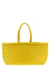 Dragon Diffusion Triple Jump Chevron-weave Shoulder Bag In Yellow