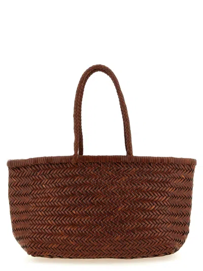 Dragon Diffusion Bamboo Triple Jump Shoulder Bag In Brown