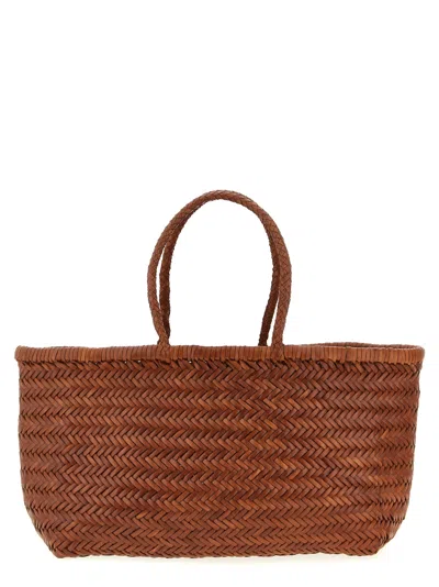 DRAGON DIFFUSION BAMBOO TRIPLE JUMP SHOULDER BAGS BROWN