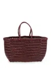 Dragon Diffusion Bamboo Triple Jump Small 3x Jump Design Basket 40x19x15 Cm In Burgundy