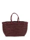 Dragon Diffusion Bamboo Triple Jump Small 3x Jump Design Basket  40x19x15 Cm In Red