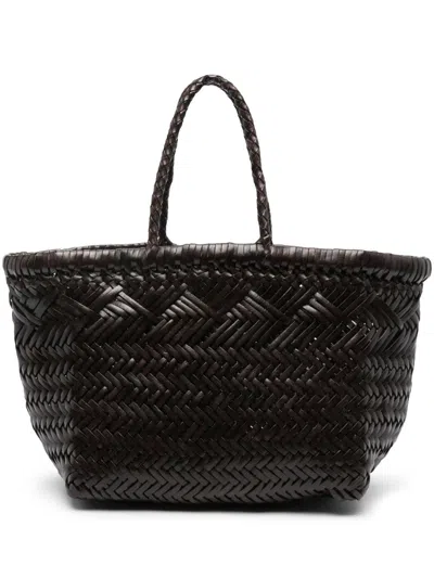 Dragon Diffusion Small Triple Jump Tote Bag In Brown