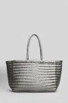 Dragon Diffusion Bamboo Triple Jump Tote In Gunmetal Leather In Gray