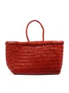 Dragon Diffusion Bamboo Weave Pattern Tote Bag In Red