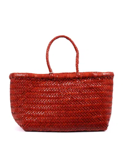 Dragon Diffusion Bamboo Weave Pattern Tote Bag In Red