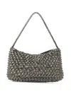 Dragon Diffusion Basil Cactus Woven Shoulder Bag In Black