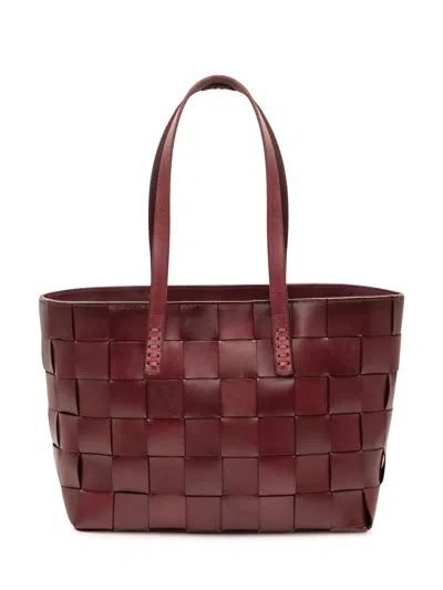 Dragon Diffusion Basket Tote Handbag In Bordo