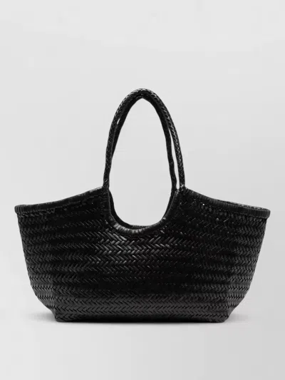 Dragon Diffusion Beach Tote Bag Woven Design Double Handles In Purple