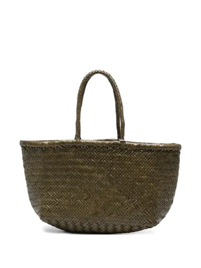 Dragon Diffusion Big Bamboo Triple Jump Woven Tote Bag In Green