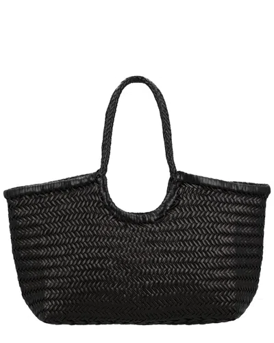 Dragon Diffusion Big Nantucket Leather Shoulder Bag In Black