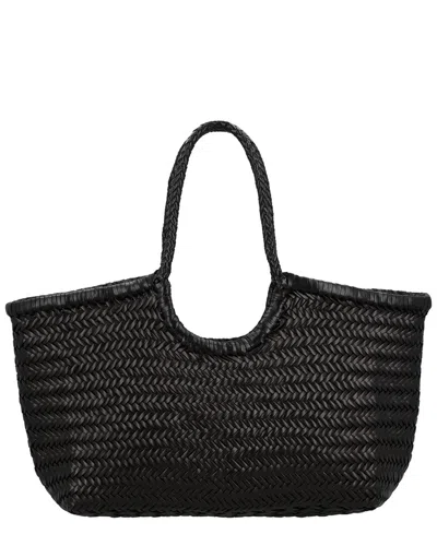 Dragon Diffusion Big Nantucket Leather Shoulder Bag In Black
