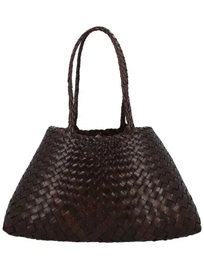 Dragon Diffusion Big Santa Croce Leather Shoulder Bag In Brown