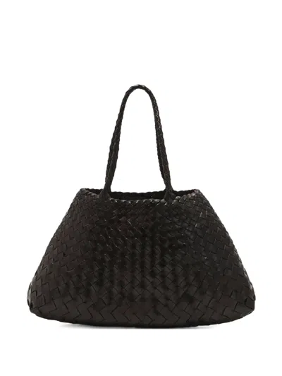 Dragon Diffusion Big Santa Croce Woven Tote Bag In Brown