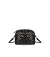Dragon Diffusion Fellini Woven-leather Cross Body Bag In Black