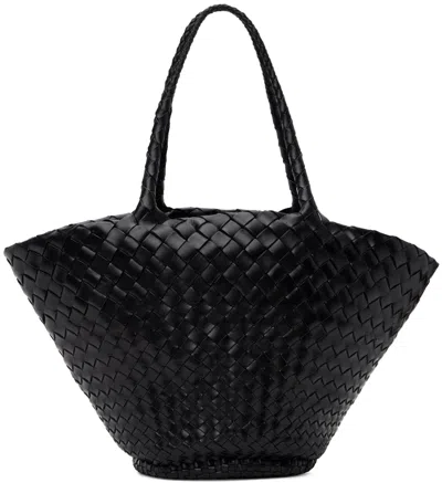 Dragon Diffusion Egola Hand-braided Leather Tote Bag In Black