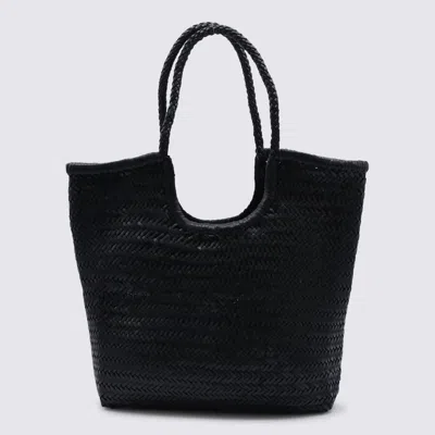 Dragon Diffusion Black Leather Diagonal Totes