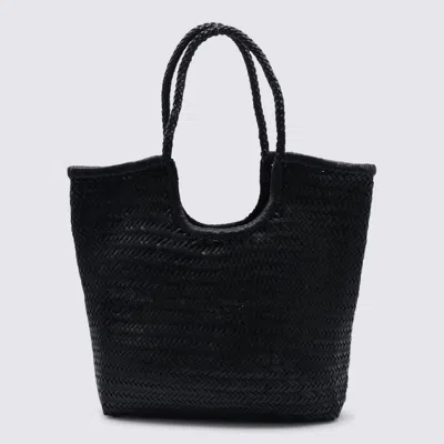 Dragon Diffusion Black Leather Diagonal Totes