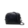 Dragon Diffusion Fellini Woven-leather Cross Body Bag In Black
