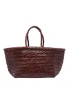 Dragon Diffusion Bamboo Triple Jump Tote In Bordeaux Leather In Burgundy